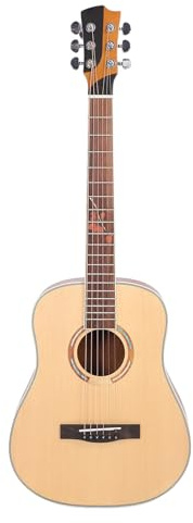 34-Zoll-Akustikgitarre, Klassische Gitarre, 6-saitig, Anfänger-Instrument aus Massivem Fichtenholz, für Kinder und Erwachsene