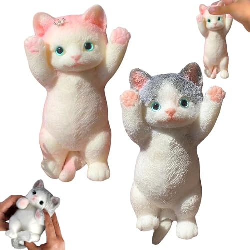 Taba squishy & katt, 2 stycken 13 x 7 cm anti-stress leksak Fufu stor söt fidget toys lämplig för barn och vuxna