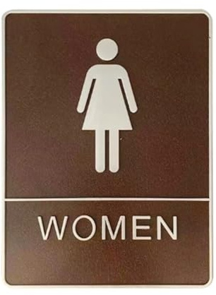 Adesivo da parete per bagno uomo e donna, in acrilico, rimovibile, autoadesivo, per WC, decorazione fai da te (WOMEN)