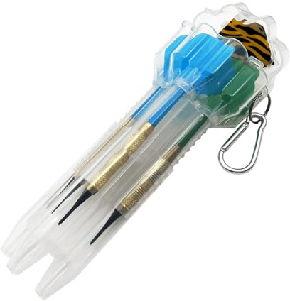 Estuche para Dardos | Caja de Transporte de vuelos | Estuche Duro portátil Extensible para 3 Dardos para práctica de Restaurante, Garaje, Sala de Juegos de competición al Aire Libre, White, Refer to