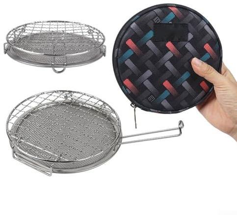 PVGYUJFD Panier pour Barbecue, Mini rôtissoire, Mini rôtissoire Multifonctionnel d'extérieur, Camping Pique-Nique Barbecue, rôtissoire à Pain en Maille