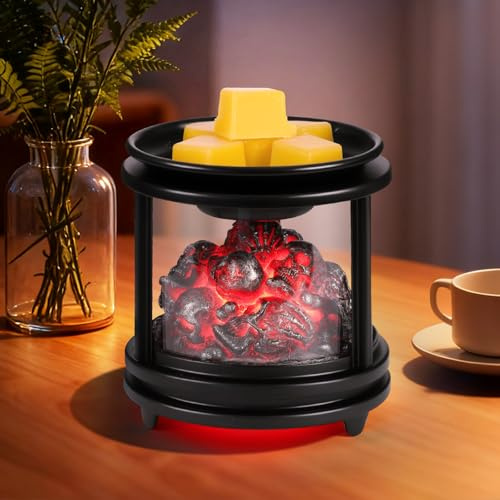 Duftlampe Elektrisch,Schädel Elektrische Duftlampe für Wachs mit RGB Licht, 3 in 1 Elektrische Wachsduftlampe für Kerzen & Ätherische Öle, Elektrisch Aromalampe für Zuhause,Büro,Geschenke & Dekoration