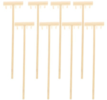 Angoily Lot de 8 Accessoires Miniatures pour Jardin Zen, Râteaux de Jardin Zen, Mini Râteaux à Sable, pour Décoration de Maison