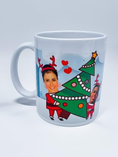 Panda Home Taza Navidad Personalizada con fotos. Regalos Navidad Personalizados. Tazas Personalizadas de cerámica 350ml. Varios diseños divertidos. (Modelo2)