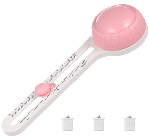 VILLCASE Compasso Circolare Regolabile Utensile per Tagliare Cartone Creatore di Cerchi per Artigianato Taglierina Circolare per Scrapbooking con Parti di Ricambio