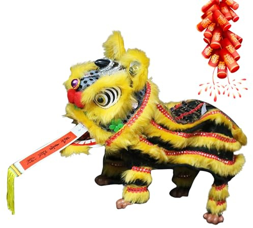demaxiyad Handpuppe im asiatischen Stil – Handpuppe zum Tanzen des Löwen mit Fäden – Kulturspielzeug künstlerisches Design für Partys, Schule, Klassenzimmer, Aufführungen, lokales Theater, Treffen |