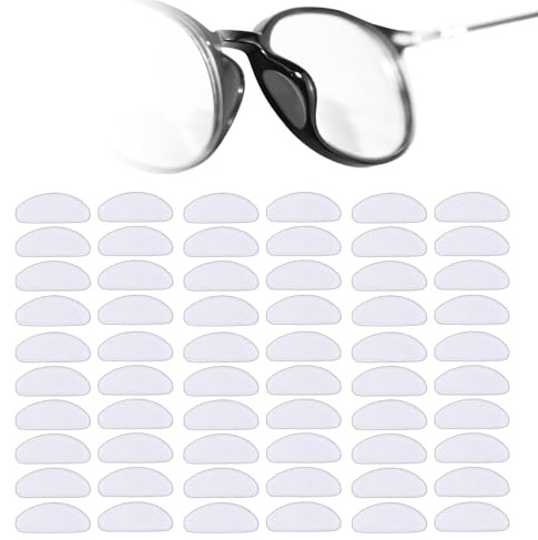 Cyberwork 30 Paires De Plaquettes Nasales Pour Lunettes, En Silicone, Antidérapantes Et Autocollantes, Pour Lunettes Et Lunettes De Soleil (1 Mm, Transparent)