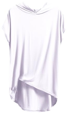 Femme Tee Shirt Coton à Manches Courtes Tshirt de Sport Été T Shirt à Capuche Long Vêtements Ample Vetement Chic Habit Ete Haut Décontracté Teeshirt Respirant Leger Tee-Shirt