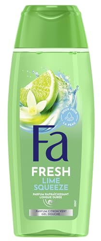 Fa - Fresh - Gel Douche Corps Rafraichissant - Lime Squeeze - Parfum rafraichissant - Doux pour le peau - Parfum Citron Vert et Neroli - Formule Végane - Bouteille de 250 ml (Lot de 6)
