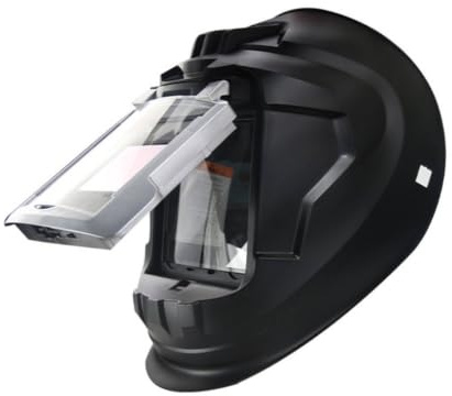 FytStycale Schweißhelm großes Sichtfeld Schweißmaske einstellbar Schweißhelm mit Klappvisi für Schweißarbeiten, Wkstatt, Kopfmontiert, Echtfarbenversion, Klares Großes Sichtfenster