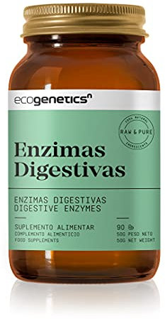 ECOGENETICS - Enzimi digestivi 90 Capsule | Compresse digestive | Favoriscono la corretta digestione di grassi, carboidrati, proteine e lattosio | Integratori alimentari di origine non animale