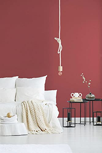 A.S. Création Papier Peints Uni Attractive intissé 10.05 m x 0.53 m Rouge Fabriqué en Allemagne 378317 37831-7