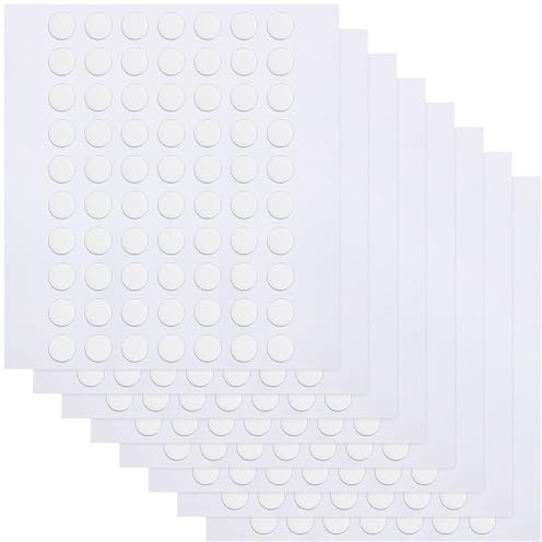JANYUN 560 Stück Doppelseitige Klebepunkte, 6mm Transparente Klebepads | Wiederverwendbar, Entfernbar, Durchsichtige Runde, Wasserbeständig, Poster Fotos Ballons