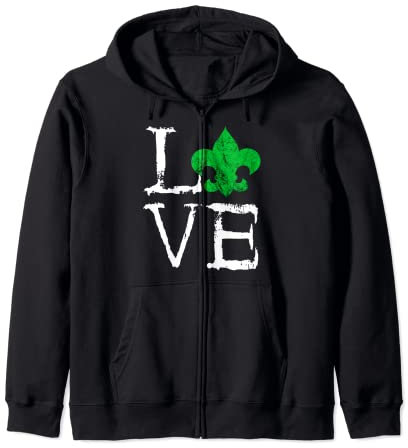 Scout Love Scout Giglio Segni Camper Icona Amore Felpa con Cappuccio