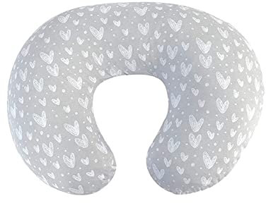 Baby Stillkissenbezug Für Neugeborene U-Förmig Schwangere Stillkissen Ersatzbezug Weich Dehnbar Säuglingskissenbezug Lagerungskissen Kissenbezug Für Mütter Stillen Stillkissen 55x40cm Kissenbezug