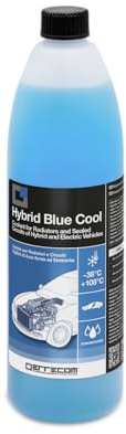 ERRECOM Hybrid Blue Cool, Liquide de Radiateur Concentré pour Voitures Hybrides et électriques, antigel avec Paquet d'inhibiteurs OAT avec phosphates, 1 Litre