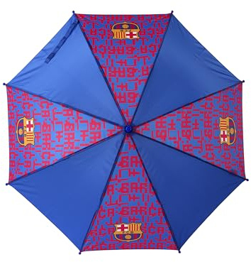 CyP Brands-FC Barcelona, Paraguas, Sombrillal, Diámetro 48 cm, Automático, Color blaugrana, Producto Oficial