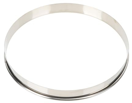 Milisten Stainless Steel Pizza Saucing Ring Pastry Tool for Baking Deep Design for Veggies and Cheese High Temperature Resistant Kitchen Essential