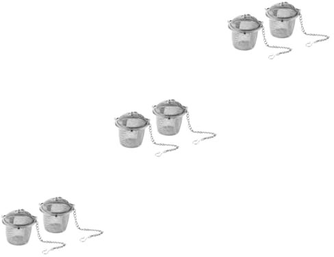 PRETYZOOM 6pièces Infuseur à Thé Acier Inoxydable De Boules à Thé Réutilisables Avec Chaîne Longue Et Pour Et Infusions Moyenne