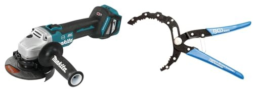 Makita DGA513Z Akku-Winkelschleifer 18 V (ohne Akku, Ohne Ladegerät), (L X B X H) 382 X 140 X 145 Mm & BGS 8902 | Ölfilterzange | selbstjustierend | Ø 60-120 mm