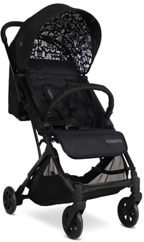 Cosatto Yo Travel Stroller - Baby Pushchair Lightweight Compact Fold from Birth to 25kg - Airline Compliant, One Hand Easy Fold, Large 8kg Shopping Basket, Raincover & Bumper Bar (Silhouette)