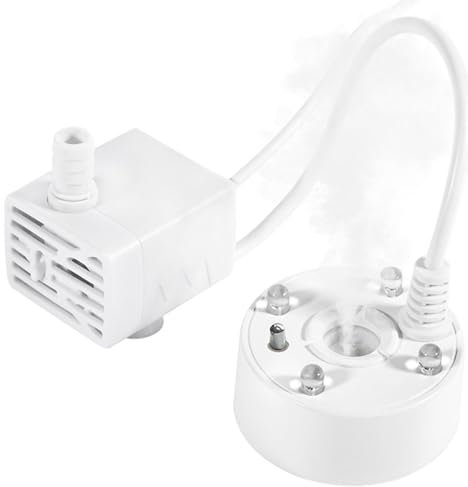 Generador De Niebla Para Acuario, Nebulizador USB - Máquina De Niebla Pond Mister Mist Maker - Humidificador De Aire Nebulizador Ultrasónico, Señor Nebulizador Con Luces LED, Nebulizador De Estanque D