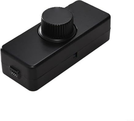 220 240 V Interrupteur variateur avec contrôle rotatif pour réglage progressif de la luminosité des ampoules LED (noir)