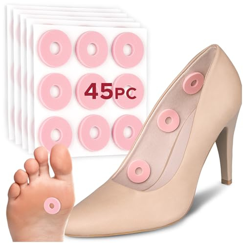 HALUTO Fuß Kissen - Hühneraugenpflaster Set - Anti - Blasen Pflaster Schaum - Druckstellen Pflaster Füße - Druckschutzpflaster - Schutz für Hühneraugen - Druckschutzringe