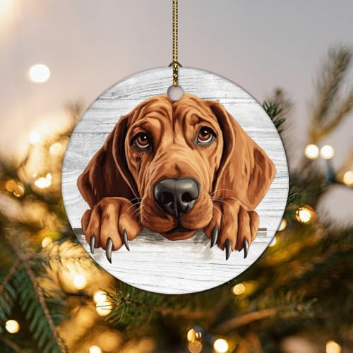 Redbone Coonhound Weihnachtsbaum Hängende Ornament Welpe Doggy Weihnachtsdekorationen für Baum Keramik Ornamente Geschenk Weihnachtsstrumpf Füllung Geschenk