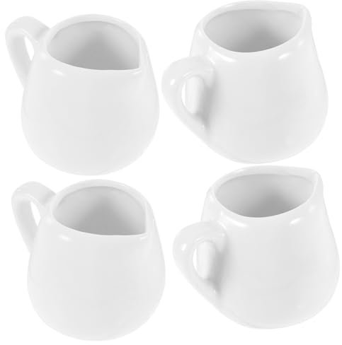 OFFSCH 4-teilige Keramik-milchkannen Handliche Sirupbehälter Für Kaffeesahne Soßen Und Brühe Wiederverwendbar Für Küche Und Restaurant