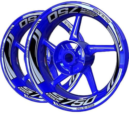 JAYWIS Moto Llantas Pegatinas Kit De Calcomanías para Llantas De Motocicleta para Suzuki GSXS750 GSXS 750 Juego De Calcomanías De Cinta De Rayas para Llantas Y Neumáticos Ruedas Calcomanías(Color 7)