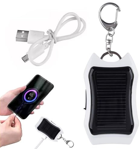 Portable Solar Charger – 1500mAh Waterproof Bank, USB Solar Charging Pack | Fast Charging Solar Battery with LED Flashlight for Outdoor Travel, Hiking, RV Use
