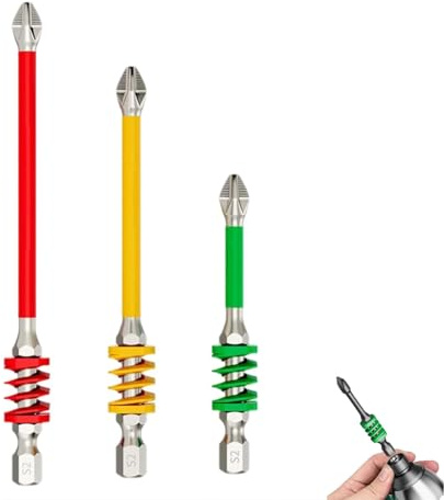 Broca Phillips magnética antideslizante con resorte, juego de puntas de destornillador resistentes a los impactos, no más resbalones de los dientes de sierra, vástago hexagonal para taladro eléctrico