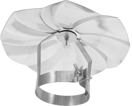 IWOWHERO Chapeau de Cheminée en Acier Inoxydable 76 MM Protection Anti-Pluie et Anti-Refoulement pour Conduit de Cheminée Extérieur Ventilation Efficace pour Poêle à Bois et Toit