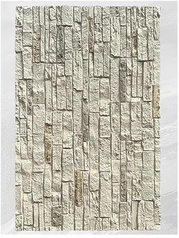 2 piastrelle for pareti esterne in finta pietra PU, pannelli for rivestimento murale con texture 3D effetto mattone, for pareti decorative for balcone/villa/cortile(Color7)