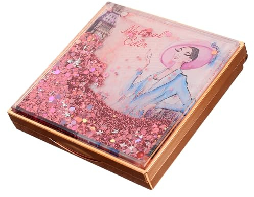 Palette Vide à Fards à Paupières 9 Cases en Aluminium et Plastique | Surface Pailletée, Usage DIY et Travail, Organise la Collection de Maquillage