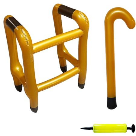 Vielseitiger Gehstock und Gehhilfe, PVC, Halloween-Gehhilfe, Krücken, aufblasbarer Streich, gefälschter Gehstock, Dekorationen für Erwachsene, Halloween, alte Männer, Frauen, Kinder, Karneval, Party