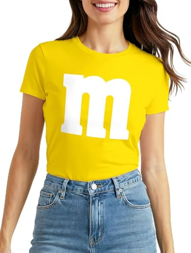 MoonWorks Slim Fit Damen T-Shirt Gruppen-Kostüm M Aufdruck Kostüm Idee Fasching Karneval Verkleidung