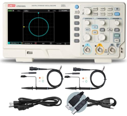 UNI-T UTD2000Series Osciloscopios de almacenamiento digital 5000 wfms/s Medición de fase de forma de onda de tasa de captura (UTD2152CL 150 MHz)