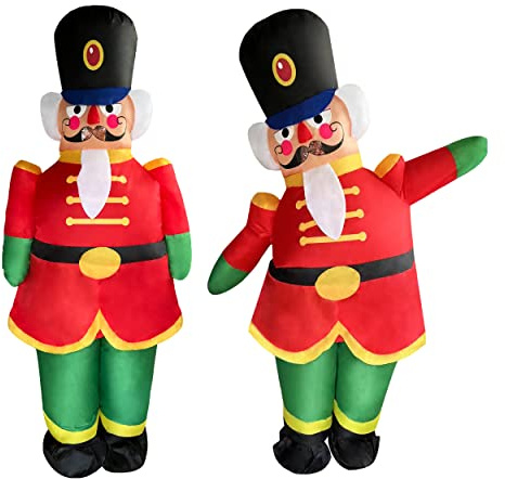 eLUUGIE Inflatable Nutcracker Soldier Costume - Adult Cosplay for Christmas Party