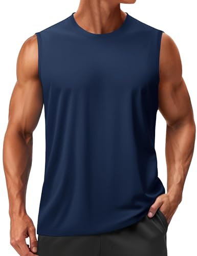 TACVASEN Tanktop Herren Sport UPF 50+ UV Shirt Ärmellos Muskelshirts Gym Bodybuilding Schnelltrocknend Fitness