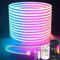Lamomo RGB LED Strip 20m, 24V Neon Led Streifen APP Steuerung, Wasserdichte Flexible Aussenbereich Led Leiste, Musik Sync Indirekte Beleuchtung Band für Wohnzimmer,Schlafzimmer, Spielzimmer