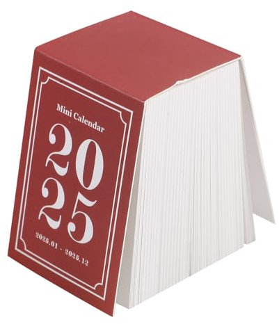 Tofficu Mini-tischkalender im Vintage-stil für Zuhause und Büro Dekorativer Mini-kalender für Schreibtisch Kalender für Multifunktionaler Tischkalender mit Diy-planung