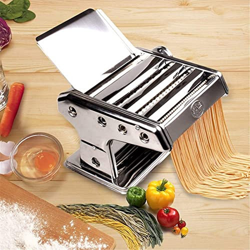 Macchina per Pasta Macchina per Pasta Macchina per Pasta Macchina per Pasta Multifunzione 3 in 1 Macchina per Pasta Manuale in Acciaio Inossidabile, Pressa per Tagliatelle Regolabile da 3-5M