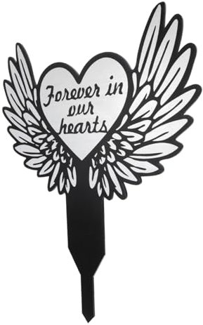 KONTONTY Decorazione A Croce in Acrilico Per Tomba Lapide Commemorativa A Forma Di Croce Per Cimitero in Memoria Del Marito