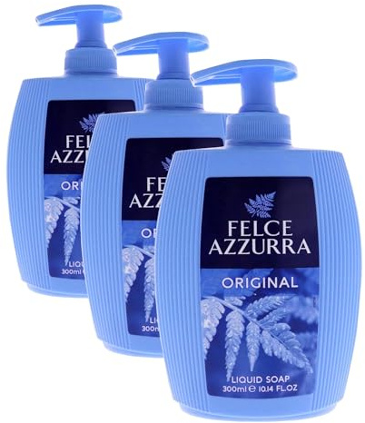 Felce Azzurra Flüssigseife Classico - Seifenspender mit traditionellen klassischen Duft von Azzurra - 3er Pack (1 x 300 ml)