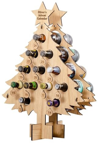 Adventskalender 2024 - Getränkekistenregal 12 Kisten - Getränkekistenhalter, Getränkekistenregal, Getränkeregal, Weinregal (﻿Weihnachtsbaum)
