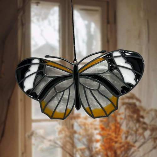 Atrapasueños de mariposa hechos a mano 2024, para colgar en ventanas de vidrieras de jardín al aire libre, atrapasueños de mariposas para automóvil, atrapasueños para ventana interior, regalos