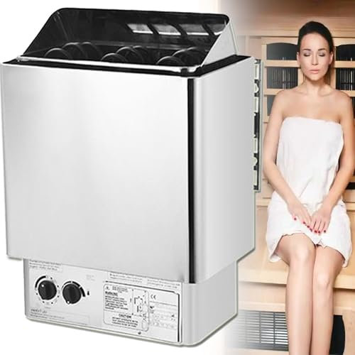 Poêle à vapeur sèche pour sauna électrique 4,5 kW à 9 kW 220 V avec contrôleur interne et minuterie pour maison, hôtel, sauna, spa, salle de bain,4.5KW