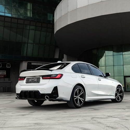 Heckdiffusor kompatibel mit BMW 3er M–Paket G20/G21 Facelift 2022+ | kompatibel mit BMW 3er G20/G21 M-Pack Facelift 2022- - Schwarz glänzend